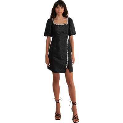 Lovedrobe - Shift-Kleid für Damen, Jacquard, Party (Schwarz) Schwarz EU 40 / UK 12 Lovedrobe - Shift-Kleid für Damen, Jacquard, Party (Schwarz) Schwarz EU 40 / UK 12