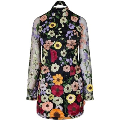Amy Lynn AmyLynn - Minikleid für Damen, Hoch geschnitten (Floral) Blumen EU 34 / UK 6 Amy Lynn AmyLynn - Minikleid für Damen, Hoch geschnitten (Floral) Blumen EU 34 / UK 6