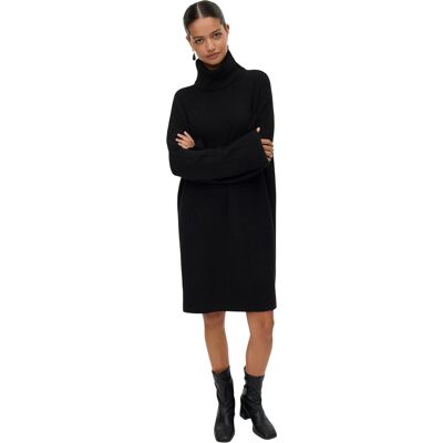 Vero Moda - Strickkleid für Damen, Rollkragen, Jerseyware (Schwarz) Schwarz EU 38 / UK 10 Vero Moda - Strickkleid für Damen, Rollkragen, Jerseyware (Schwarz) Schwarz EU 38 / UK 10