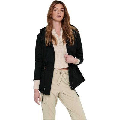 Only - Parka für Damen, mit Kapuze (Schwarz) Schwarz EU 36 / UK 8 Only - Parka für Damen, mit Kapuze (Schwarz) Schwarz EU 36 / UK 8