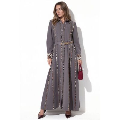 MSN Collection Leopardenmuster Maxi Hemdkleid Mehrfarben M MSN Collection Leopardenmuster Maxi Hemdkleid Mehrfarben M