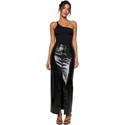 Amy Lynn AmyLynn - "Lupe" Langer Rock für Damen, Seitenschlitz, Hoch geschnitten (Schwarz) Schwarz EU 36 / UK 8 Amy Lynn AmyLynn - "Lupe" Langer Rock für Damen, Seitenschlitz, Hoch geschnitten (Schwarz) Schwarz EU 36 / UK 8