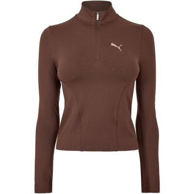 Puma - Fleece-Oberteil für Damen, mit halbem Reißverschluss (Espresso Braun) Braun/Marineblau EU 36 / UK 8 Puma - Fleece-Oberteil für Damen, mit halbem Reißverschluss (Espresso Braun) Braun/Marineblau EU 36 / UK 8