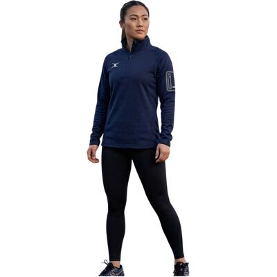 Gilbert - Sweatshirt für Damen, mit kurzem Reißverschluss, Fleece, Raglan langärmelig (Dunkel-Marineblau) Marine EU 36 / UK 8 Gilbert - Sweatshirt für Damen, mit kurzem Reißverschluss, Fleece, Raglan langärmelig (Dunkel-Marineblau) Marine EU 36 / UK 8