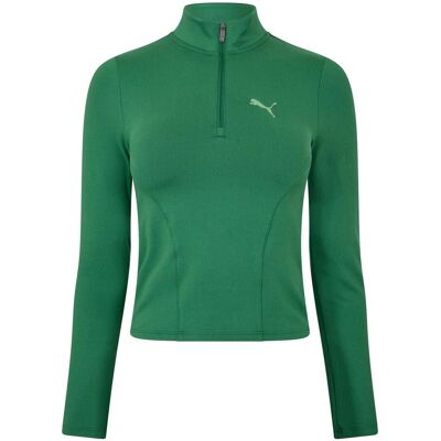 Puma - Fleece-Oberteil für Damen, mit halbem Reißverschluss (Blattgrün) Dunkelgrün EU 36 / UK 8 Puma - Fleece-Oberteil für Damen, mit halbem Reißverschluss (Blattgrün) Dunkelgrün EU 36 / UK 8