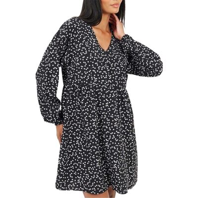 Brave Soul - Minikleid für Damen, Regulär (Schwarz/Weiß) Schwarz EU 40 / UK 12 Brave Soul - Minikleid für Damen, Regulär (Schwarz/Weiß) Schwarz EU 40 / UK 12