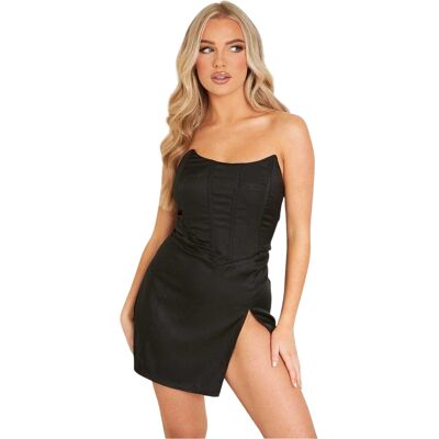 Missyempire Missy Empire - Minikleid für Damen, Korsett (Schwarz) Schwarz EU 34 / UK 6 Missyempire Missy Empire - Minikleid für Damen, Korsett (Schwarz) Schwarz EU 34 / UK 6
