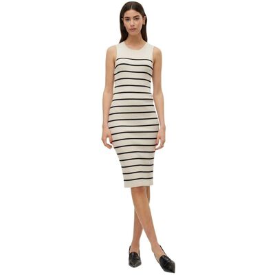 Vero Moda - Bodycon Kleid für Damen, Rundhalsausschnitt, Ärmellos (Birke) Hellgrau EU 42 / UK 14 Vero Moda - Bodycon Kleid für Damen, Rundhalsausschnitt, Ärmellos (Birke) Hellgrau EU 42 / UK 14