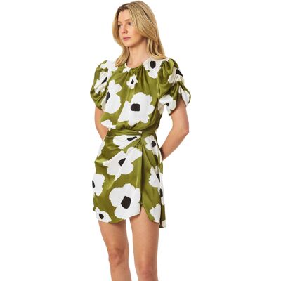AX Paris - Minikleid für Damen, Geraffte Seite, Polyester, Abend (Oliv) Olive EU 36 / UK 8 AX Paris - Minikleid für Damen, Geraffte Seite, Polyester, Abend (Oliv) Olive EU 36 / UK 8