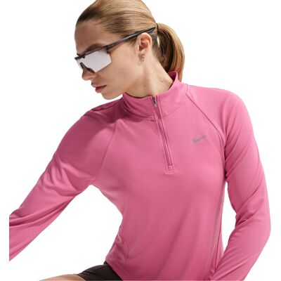 Nike - Oberteil für Damen, Laufen, Langärmlig (Schaum Pink) Rosa und Weiß EU 36 / UK 8 Nike - Oberteil für Damen, Laufen, Langärmlig (Schaum Pink) Rosa und Weiß EU 36 / UK 8