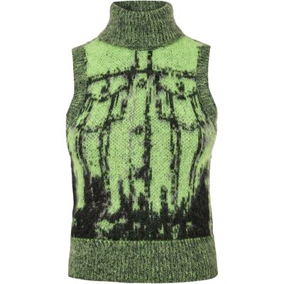 Diesel - "Sifnos" Top für Damen, Rollkragen, Jerseyware (Leuchtend Limone) Grün EU 36 / UK 8 Diesel - "Sifnos" Top für Damen, Rollkragen, Jerseyware (Leuchtend Limone) Grün EU 36 / UK 8