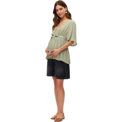 Mamalicious - Wickel-Oberteil für Damen, Umstandskleidung (Tee) Navy blau EU 36 / UK 8 Mamalicious - Wickel-Oberteil für Damen, Umstandskleidung (Tee) Navy blau EU 36 / UK 8
