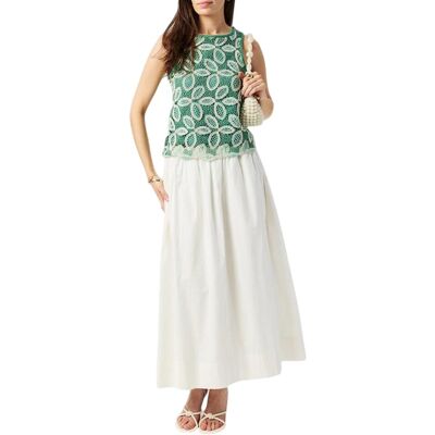 Vero Moda - Bluse für Damen, Rundhalsausschnitt, Spitze, Ärmellos (Birke) Hellgrau EU 36 / UK 8 Vero Moda - Bluse für Damen, Rundhalsausschnitt, Spitze, Ärmellos (Birke) Hellgrau EU 36 / UK 8