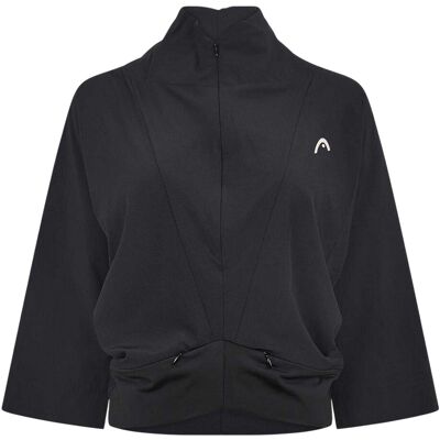 Head - Jacke für Damen, Mit Reißverschluss, 3/4 Ärmel (Schwarz) Schwarz EU 36 / UK 8 Head - Jacke für Damen, Mit Reißverschluss, 3/4 Ärmel (Schwarz) Schwarz EU 36 / UK 8
