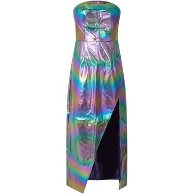 Amy Lynn AmyLynn - Maxikleid für Damen, Bandeau (Silber/Regenbogen) Silber EU 34 / UK 6 Amy Lynn AmyLynn - Maxikleid für Damen, Bandeau (Silber/Regenbogen) Silber EU 34 / UK 6