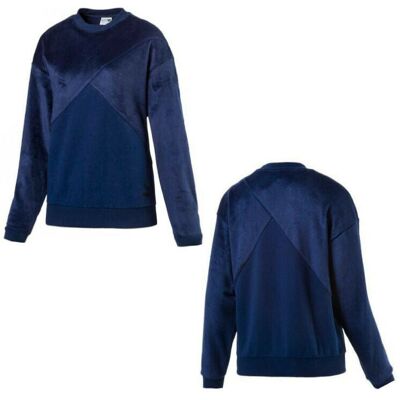 Puma Archive Damen Stoffblock Blau Pullover Blau EU 36 / UK 8 Puma Archive Damen Stoffblock Blau Pullover Blau EU 36 / UK 8