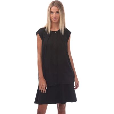 Boss - Bluse für Damen, Seide, Ärmellos (Schwarz) Schwarz EU 40 / UK 12 Boss - Bluse für Damen, Seide, Ärmellos (Schwarz) Schwarz EU 40 / UK 12