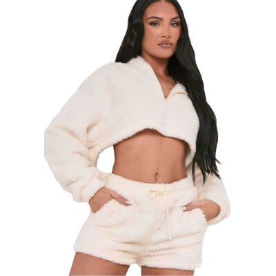 Missyempire Missy Empire - Shorts für Damen (Cremefarbe) Creme EU 34/ UK 6 Kurz Missyempire Missy Empire - Shorts für Damen (Cremefarbe) Creme EU 34/ UK 6 Kurz