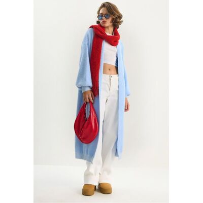 Bianco Lucci Oversize Strickjacke Hellblau S/M Bianco Lucci Oversize Strickjacke Hellblau S/M
