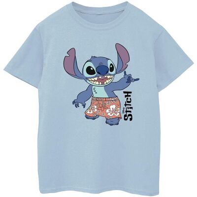Disney Mädchen Lilo & Stitch Bermuda-Shorts T-Shirt aus Baumwolle (Babyblau) Hellblau 7-8A / 122-128cm Disney Mädchen Lilo & Stitch Bermuda-Shorts T-Shirt aus Baumwolle (Babyblau) Hellblau 7-8A / 122-128cm