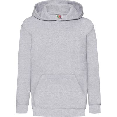 Fruit of the Loom - "Classic" Kapuzenpullover für Kinder (Grau meliert) Grau 12-13A / 152-158cm Fruit of the Loom - "Classic" Kapuzenpullover für Kinder (Grau meliert) Grau 12-13A / 152-158cm