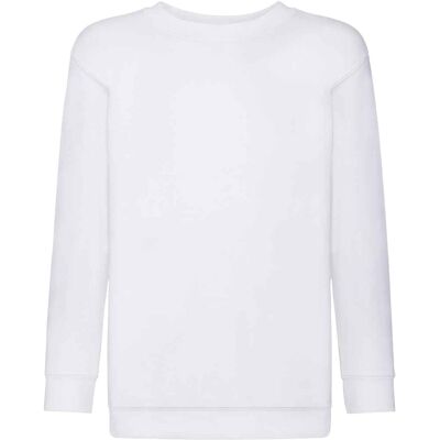 Fruit of the Loom Kinder Klassik Drop Schulter Sweatshirt (Weiß) Weiß 3-4A / 98-104cm Fruit of the Loom Kinder Klassik Drop Schulter Sweatshirt (Weiß) Weiß 3-4A / 98-104cm