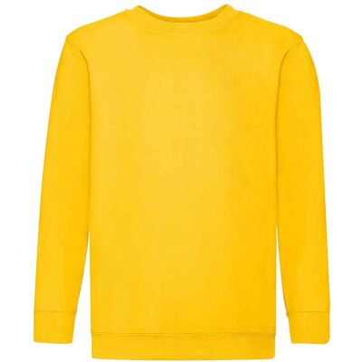 Fruit of the Loom Kinder Klassik Drop Schulter Sweatshirt (Sonnenblume) Gelb 14-15A / 164-170cm Fruit of the Loom Kinder Klassik Drop Schulter Sweatshirt (Sonnenblume) Gelb 14-15A / 164-170cm