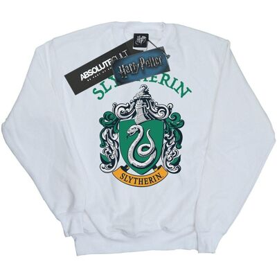 Harry Potter - "Slytherin" Sweatshirt für Mädchen (Weiß) Weiß 7-8A / 122-128cm Harry Potter - "Slytherin" Sweatshirt für Mädchen (Weiß) Weiß 7-8A / 122-128cm