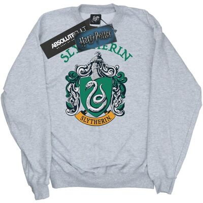 Harry Potter - "Slytherin" Sweatshirt für Mädchen (Grau) Hellgrau 7-8A / 122-128cm Harry Potter - "Slytherin" Sweatshirt für Mädchen (Grau) Hellgrau 7-8A / 122-128cm