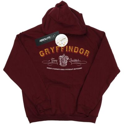 Harry Potter - "Gryffindor Quidditch" Kapuzenpullover für Mädchen (Burgunderrot) Burgund 3-4A / 98-104cm Harry Potter - "Gryffindor Quidditch" Kapuzenpullover für Mädchen (Burgunderrot) Burgund 3-4A / 98-104cm