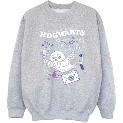 Harry Potter - "Letter From Hogwarts" Sweatshirt für Mädchen (Grau) Hellgrau 3-4A / 98-104cm Harry Potter - "Letter From Hogwarts" Sweatshirt für Mädchen (Grau) Hellgrau 3-4A / 98-104cm