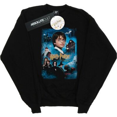Harry Potter - "Philosopher's Stone" Sweatshirt für Mädchen (Schwarz) Schwarz 7-8A / 122-128cm Harry Potter - "Philosopher's Stone" Sweatshirt für Mädchen (Schwarz) Schwarz 7-8A / 122-128cm