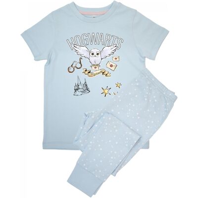 Harry Potter - Schlafanzug mit langer Hose für Mädchen kurzärmlig (Babyblau) Hellblau 4-5A / 104-110cm Harry Potter - Schlafanzug mit langer Hose für Mädchen kurzärmlig (Babyblau) Hellblau 4-5A / 104-110cm