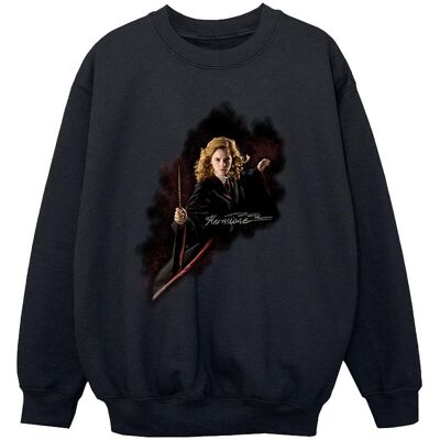 Harry Potter - "Fight Like A Girl" Sweatshirt für Mädchen (Schwarz) Schwarz 7-8A / 122-128cm Harry Potter - "Fight Like A Girl" Sweatshirt für Mädchen (Schwarz) Schwarz 7-8A / 122-128cm