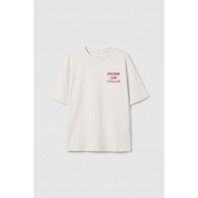 Tommy Life Kurzarm-T-Shirt mit Rundhalsausschnitt Wollweiß 13-14A / 158-164cm Tommy Life Kurzarm-T-Shirt mit Rundhalsausschnitt Wollweiß 13-14A / 158-164cm