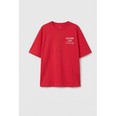 Tommy Life Kurzarm-T-Shirt mit Rundhalsausschnitt Rot 11-12A / 146-152cm Tommy Life Kurzarm-T-Shirt mit Rundhalsausschnitt Rot 11-12A / 146-152cm