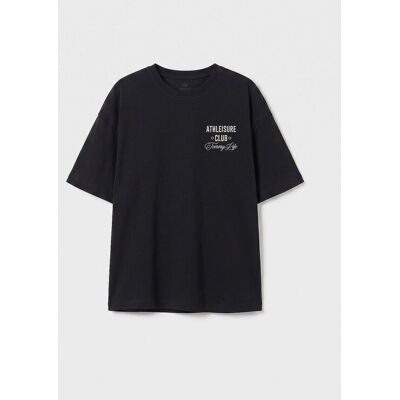 Tommy Life Kurzarm-T-Shirt mit Rundhalsausschnitt Schwarz 13-14A / 158-164cm Tommy Life Kurzarm-T-Shirt mit Rundhalsausschnitt Schwarz 13-14A / 158-164cm