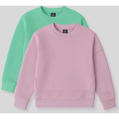 Tommy Life 2er-Pack Sweatshirts mit Rundhalsausschnitt und Rippstruktur Lila 11-12A / 146-152cm Tommy Life 2er-Pack Sweatshirts mit Rundhalsausschnitt und Rippstruktur Lila 11-12A / 146-152cm