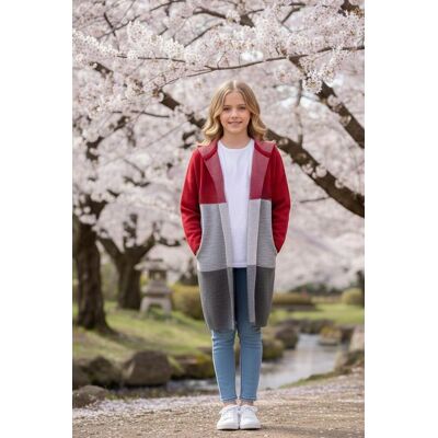 HILAL AKINCI KIDS Jugend-Strickjacke mit Knopfleiste Mehrfarbig 4-5A / 104-110cm HILAL AKINCI KIDS Jugend-Strickjacke mit Knopfleiste Mehrfarbig 4-5A / 104-110cm