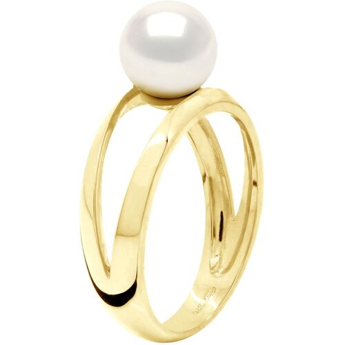 Ateliers Saint Germain Ring – Gelbgold 375 – echte Süßwasser-Zuchtperle, rund 8–9 mm Gelb S