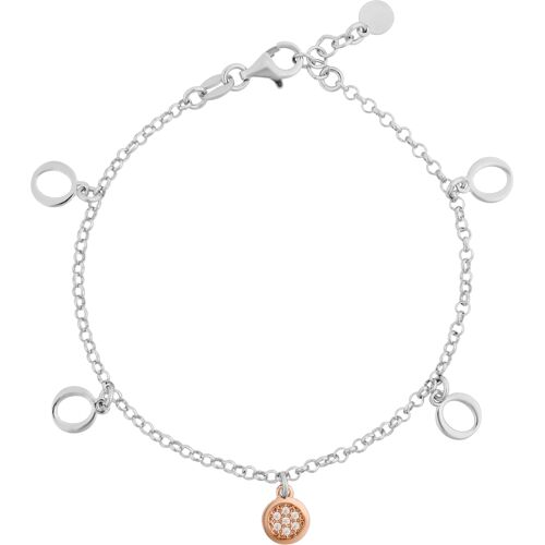 Orphelia 'Maite' Damenarmband aus 925er Sterlingsilber - Silber/Rosé ZA-7376 Silber und Roségold Einheitsgröße