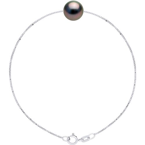 Ateliers Saint Germain Armband echte Tahiti-Zuchtperle rund 9-10 mm Silber Einheitsgröße