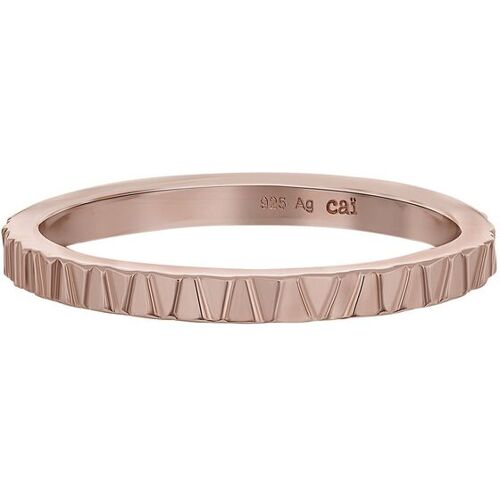 cai Ring 925 Silber rosévergoldet Muster Stacking Roségold NICHT