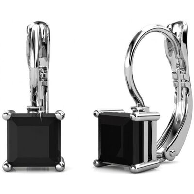 MYC Paris Quadratische Ohrringe - Silber und Schwarz Schwarz-Weiss Einheitsgröße MYC Paris Quadratische Ohrringe - Silber und Schwarz Schwarz-Weiss Einheitsgröße