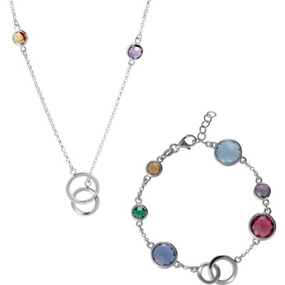 Orphelia 'Eloise' Damen 925 Sterling Silber Set: Armband + Halskette - Silber SET-7409 Silber Einheitsgröße Orphelia 'Eloise' Damen 925 Sterling Silber Set: Armband + Halskette - Silber SET-7409 Silber Einheitsgröße