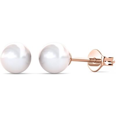 MYC Paris Vollmond Perlenohrringe - Rose Gold und Kristall Weiß- und Roségold Einheitsgröße MYC Paris Vollmond Perlenohrringe - Rose Gold und Kristall Weiß- und Roségold Einheitsgröße