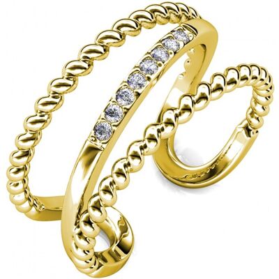 MYC Paris Irving Ring - Gold und Kristall Weiß & Gold L 1/2 MYC Paris Irving Ring - Gold und Kristall Weiß & Gold L 1/2