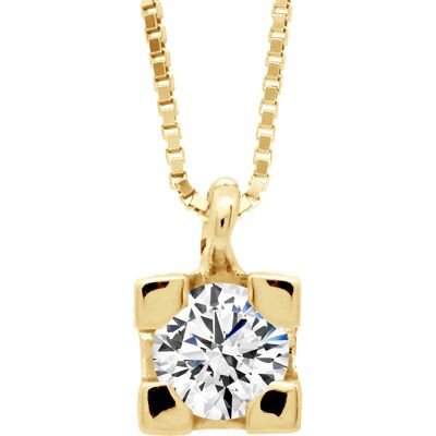 DIADEMA - Halskette mit Diamanten - venezianische Kette aus Gelbgold Weiß Einheitsgröße DIADEMA - Halskette mit Diamanten - venezianische Kette aus Gelbgold Weiß Einheitsgröße