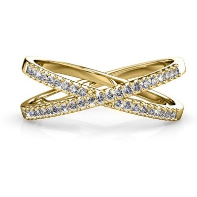MYC Paris X Ring - Gold und Kristall Weiß & Gold L 1/2 MYC Paris X Ring - Gold und Kristall Weiß & Gold L 1/2