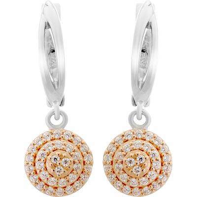 Orphelia 'Leanna' Damen-Set aus 925er Sterlingsilber: Kettenanhänger + Ohrringe - Silber/Rosé SET-7120 Silber und Roségold Einheitsgröße Orphelia 'Leanna' Damen-Set aus 925er Sterlingsilber: Kettenanhänger + Ohrringe - Silber/Rosé SET-7120 Silber und Roségold Einheitsgröße